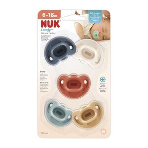 NUK comfy silicone pacifier 6 - 18 months 5PK